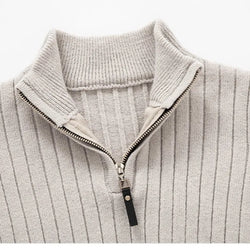 Cashmere Blend Knitted Sweater Men's Half Zipper Pullover Thick Turtleneck Man Knit Jumper Casual Sweater Sweatshirts Clothing