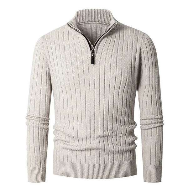 Cashmere Blend Knitted Sweater Men's Half Zipper Pullover Thick Turtleneck Man Knit Jumper Casual Sweater Sweatshirts Clothing