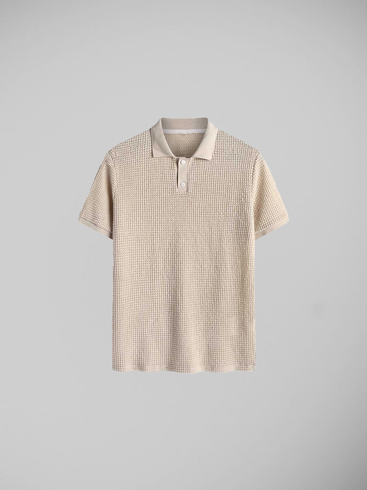 Knitted Short Sleeves Polo