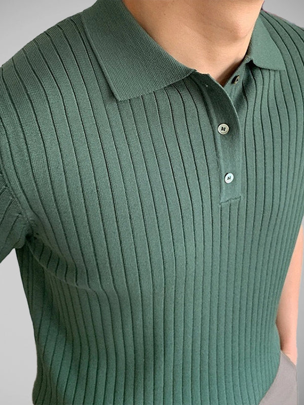 GIMCHEON Knitted Polo Shirt