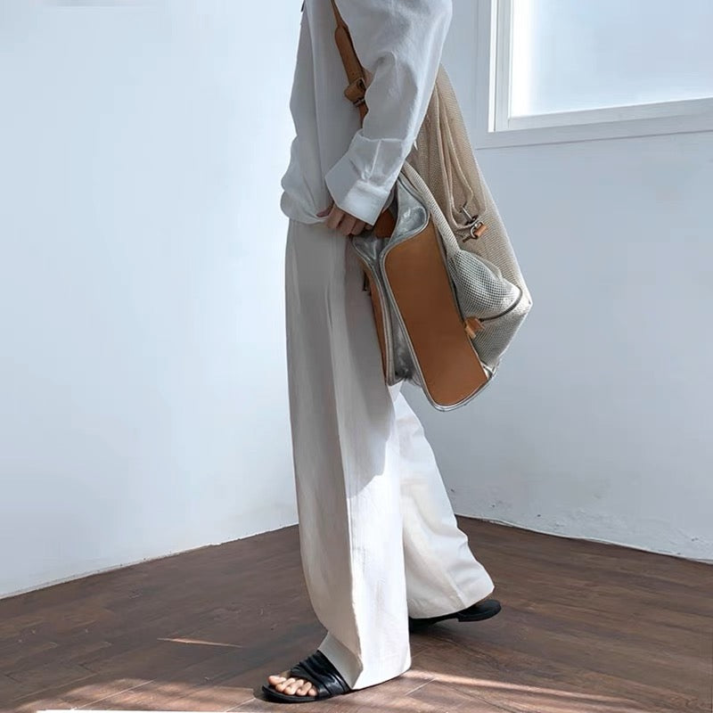 YANGJU Wide Leg Linen Pant